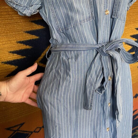 NWT Nordstrom’s Velvet Heart Button Up Collared Dress. Pockets. Size Medium. - Picture 13 of 16